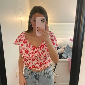 zara floral top